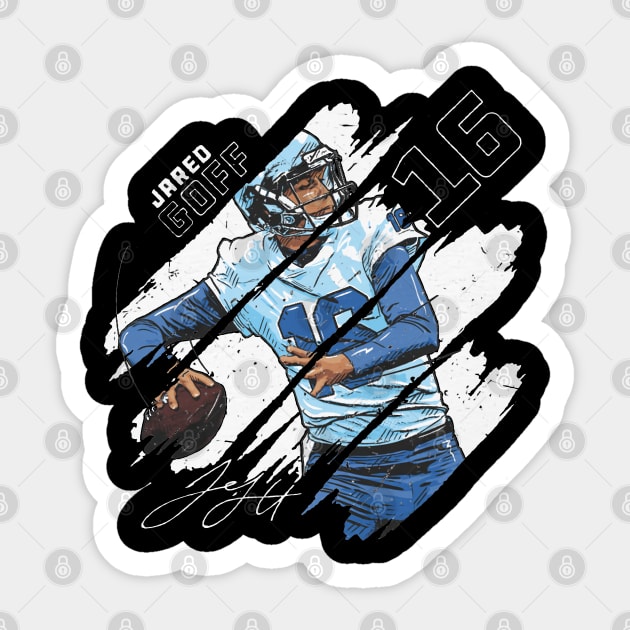 Jared Goff Detroit Stripes Sticker by ClarityMacaws